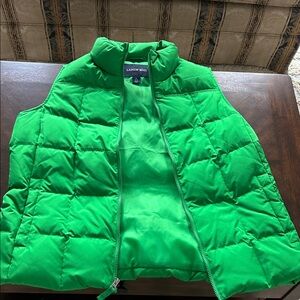 Lands' End Vibrant Green Quilted Vest